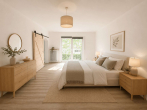 KI-gestaged:EG_Schlafzimmer - Großzügige und moderne Hochparterre-Wohnung +58 m² Hobbykeller, Doppelgarage und großem Garten